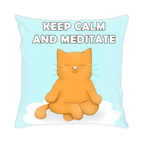 Подушка Йога Кот