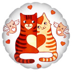 Влюбленные кот и кошка