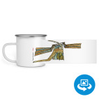 Кружка металлическая белая (круговая запечатка)