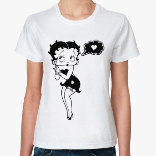 Классическая футболка с принтом betty boop