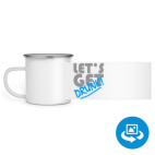 Кружка металлическая белая (круговая запечатка)