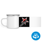 Кружка металлическая белая (круговая запечатка)