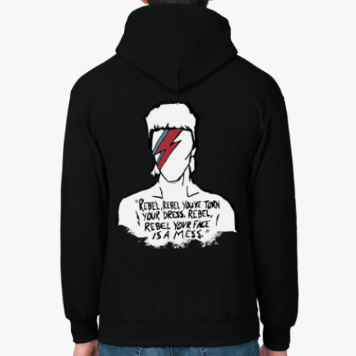 Толстовка худи с принтом Дэвид Боуи ( David Bowie)