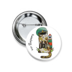 Котик пограничник в защитной форме на посту