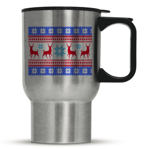 Кружка-термос с принтом С новым годом!