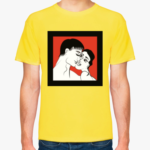 Футболка с принтом Комсомольский поцелуй