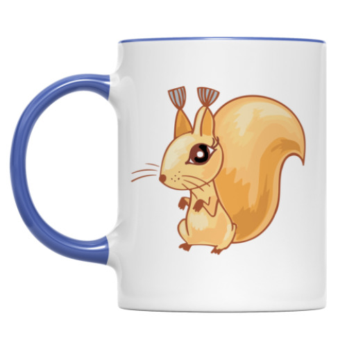 Кружка с принтом Белка