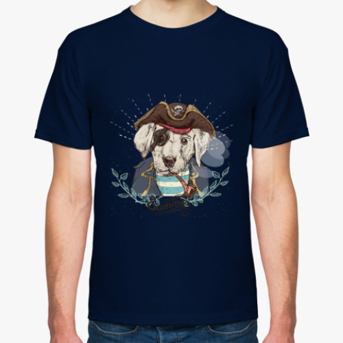 Футболка с принтом Пиратская собака