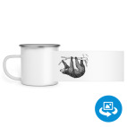 Кружка металлическая белая (круговая запечатка)