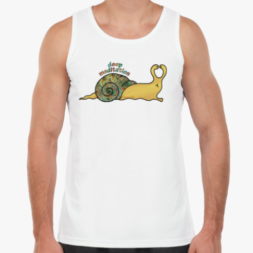 Майка с принтом Медитирующая улитка