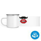 Кружка металлическая белая (круговая запечатка)