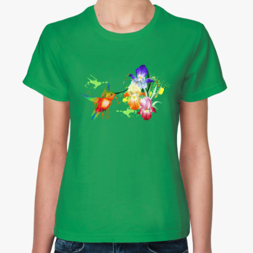 Женская футболка с принтом Краски