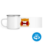 Кружка металлическая белая (круговая запечатка)