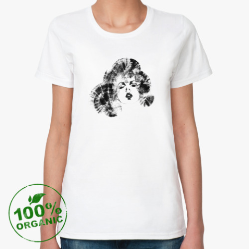 Женская футболка из органик-хлопка женское лицо
