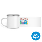 Кружка металлическая белая (круговая запечатка)