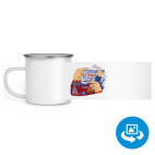 Кружка металлическая белая (круговая запечатка)