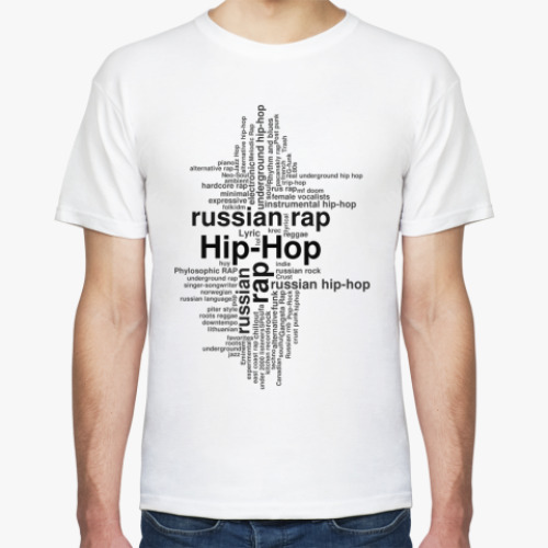 Футболка с принтом lastfm tags