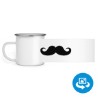 Кружка металлическая белая (круговая запечатка)