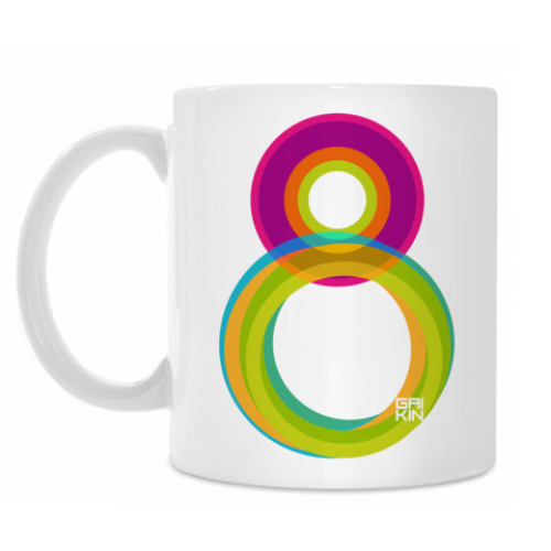 Кружка с принтом Danke Rosa 8 марта