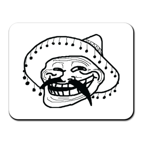 Коврик для мыши с принтом trolling