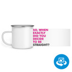 Кружка металлическая белая (круговая запечатка)