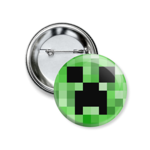 Значок 37мм Creeper Minecraft