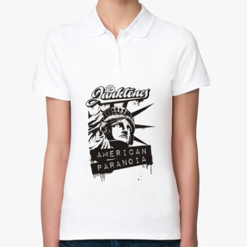 Женская рубашка поло (печать) с принтом American Paranoia