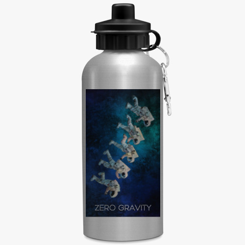 Бутылка с карабином (500 мл) Космонавты