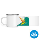 Кружка металлическая белая (круговая запечатка)