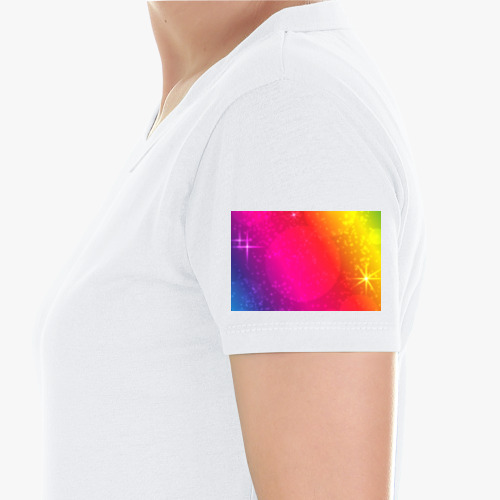 Женская спортивная футболка с принтом Фон ярко красочный