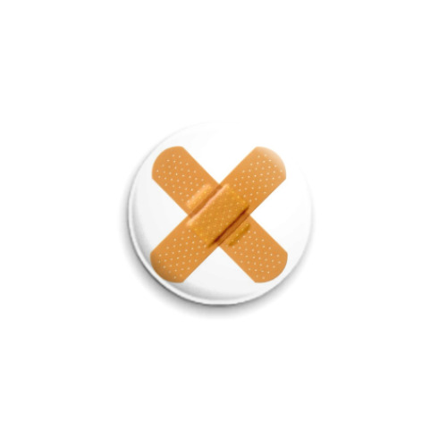 Значок 25мм с принтом  'Пластырь'