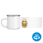 Кружка металлическая белая (круговая запечатка)