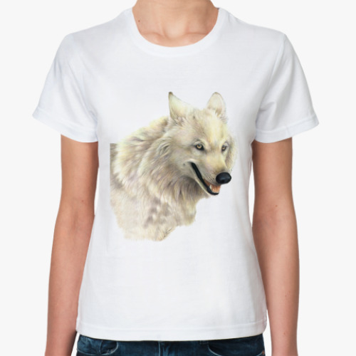 Классическая футболка Женская футболка, белая