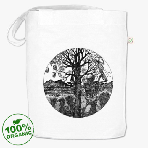 Сумка шоппер Скелет с топором