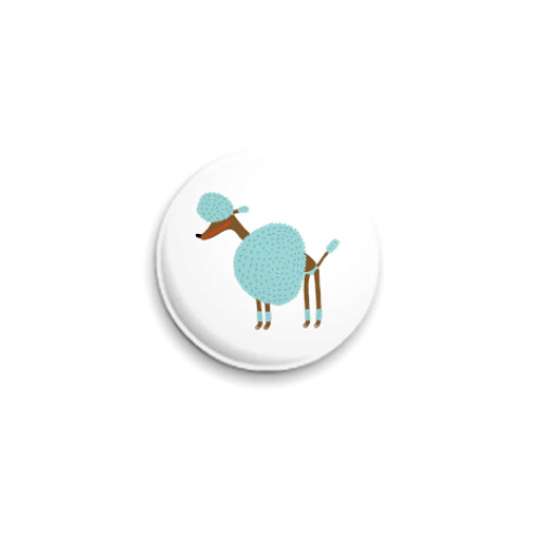 Значок 25мм с принтом  ПУДЕЛИХА