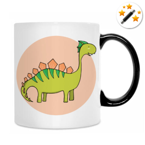 Кружка-хамелеон Динозаврик