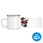 Кружка металлическая белая (круговая запечатка)