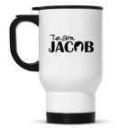 Кружка-термос белая Team Jacob