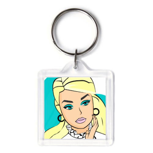 Брелок с принтом Одуванчик и сладкая куколка