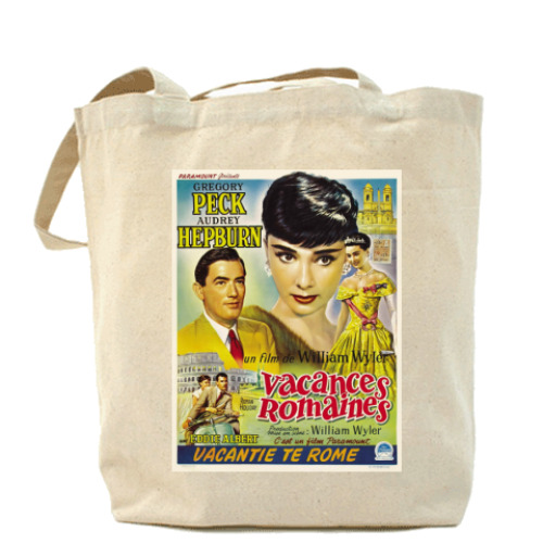 Сумка шоппер с принтом Одри Хепберн