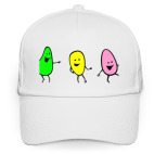 Кепка / бейсболка, белая (печать) Топ-топ