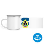 Кружка металлическая белая (круговая запечатка)