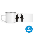 Кружка металлическая белая (круговая запечатка)