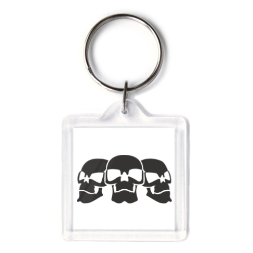 Брелок с принтом Черепки