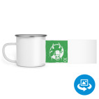 Кружка металлическая белая (круговая запечатка)