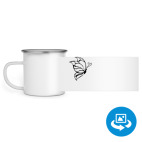 Кружка металлическая белая (круговая запечатка)