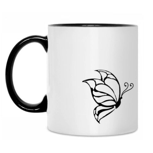 Кружка с принтом Бабочка