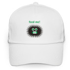 Кепка / бейсболка, белая (печать) Feed me!