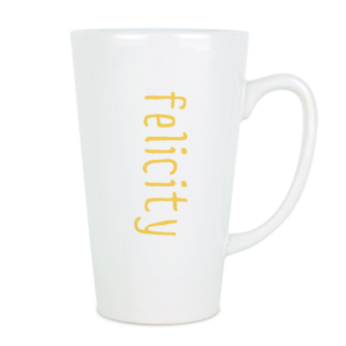 Чашка Латте с принтом Felicity ( Счастье )