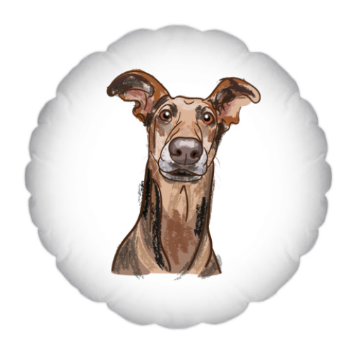 Подушка с принтом Пёс